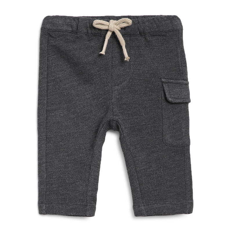 Boys Dark Grey Solid Long Trousers image number 0